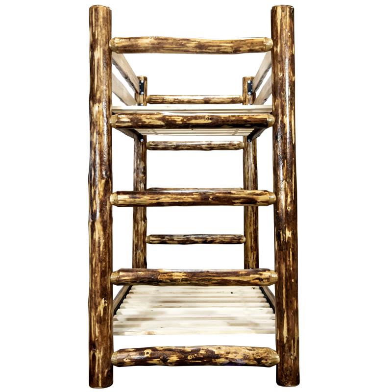 Montana Woodworks Glacier Country Solid Wood Twin over Twin Bunk Bed in Brown