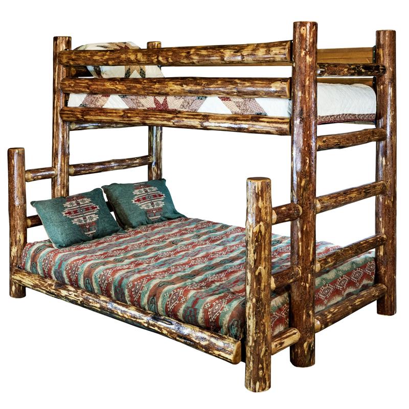 Montana Woodworks Glacier Country Wood Twin over Full Bunk Bed in Brown