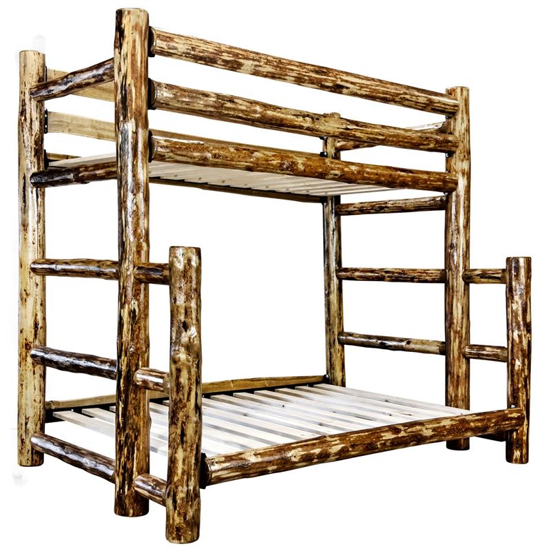 Montana Woodworks Glacier Country Wood Twin over Full Bunk Bed in Brown