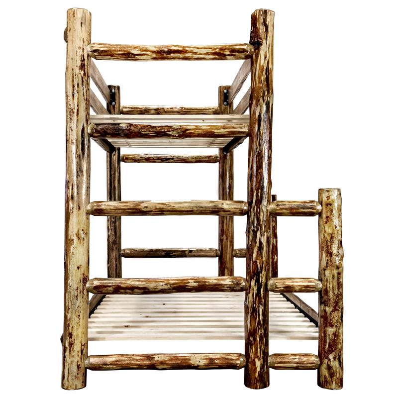 Montana Woodworks Glacier Country Wood Twin over Full Bunk Bed in Brown