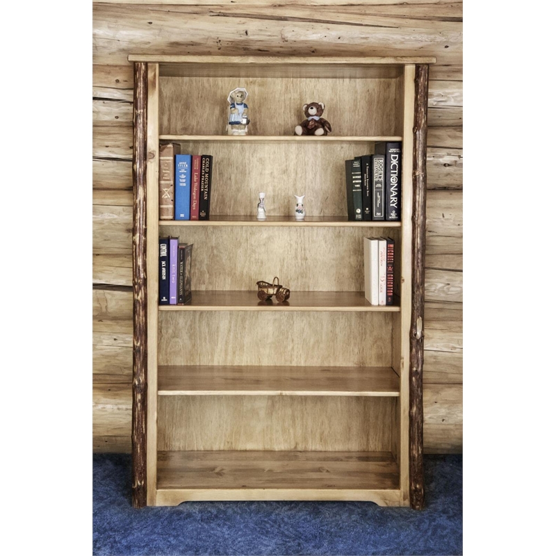 Montana Woodworks Glacier Country Transitional Wood Bookcase in Brown