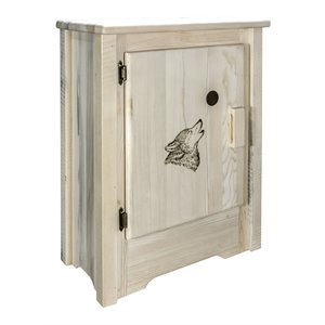 Montana Woodworks Homestead Wood Accent Cabinet with Left Hinged in Natural
