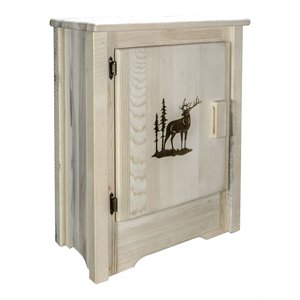 montana woodworks homestead handcrafted wood accent cabinet in natural