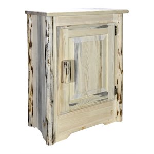 montana woodworks right hinged solid wood accent cabinet in natural