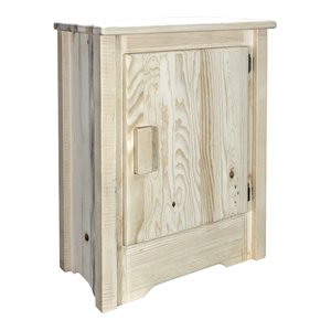 montana woodworks homestead right hinged solid wood accent cabinet in natural