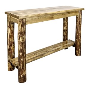 Montana Woodworks Glacier Country Wood Console Table with Shelf in Brown