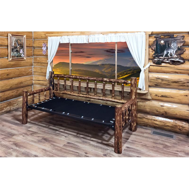 Montana Woodworks Glacier Country Transitional Wood Day Bed in Brown