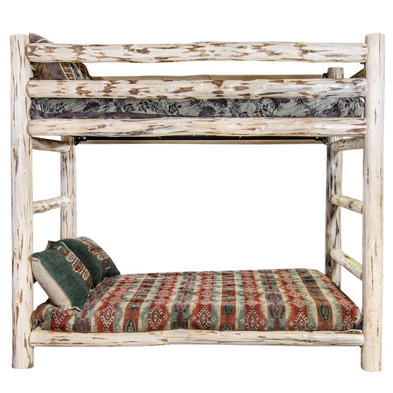 Montana Woodworks Transitional Solid Wood Twin over Twin Bunk Bed in Natural