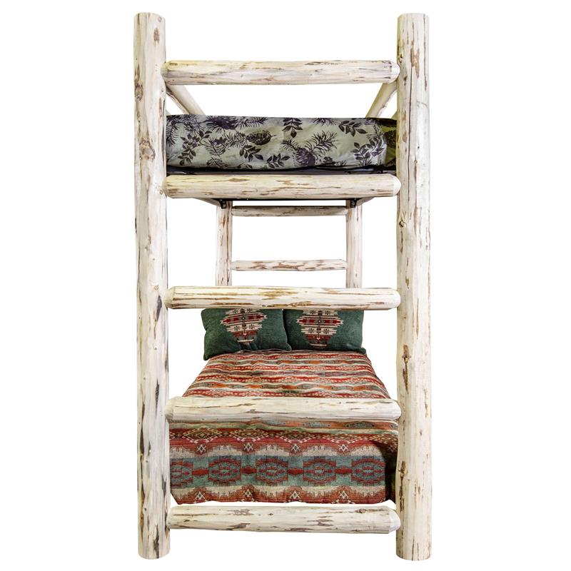 Montana Woodworks Transitional Solid Wood Twin over Twin Bunk Bed in Natural