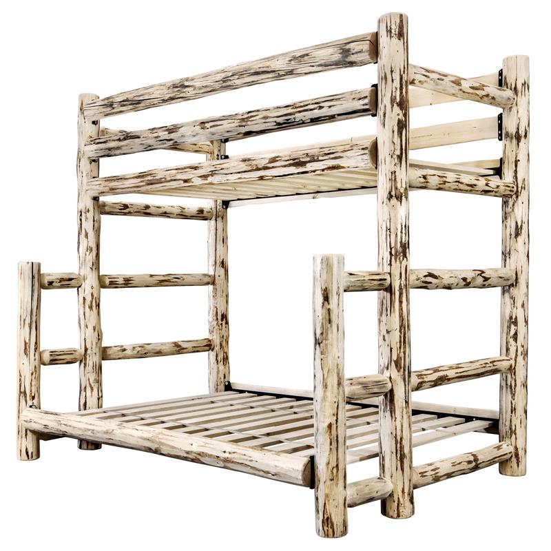 Montana Woodworks Transitional Solid Wood Twin over Full Bunk Bed in Natural
