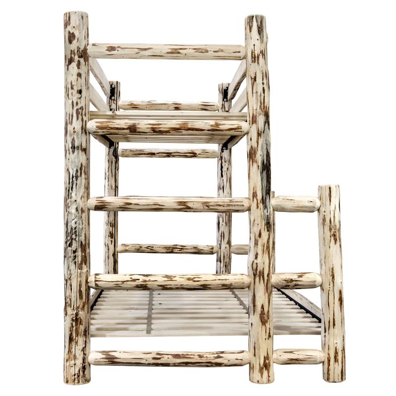 Montana Woodworks Transitional Solid Wood Twin over Full Bunk Bed in Natural