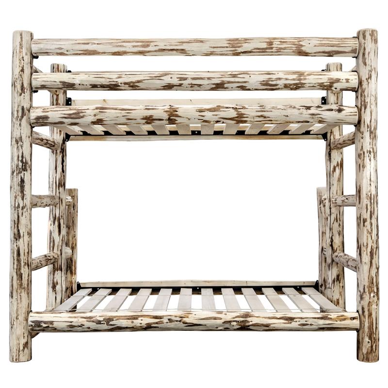 Montana Woodworks Transitional Solid Wood Twin over Full Bunk Bed in Natural