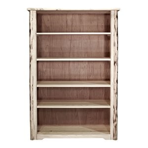 Montana Woodworks Hand-Crafted Transitional Wood Bookcase in Natural