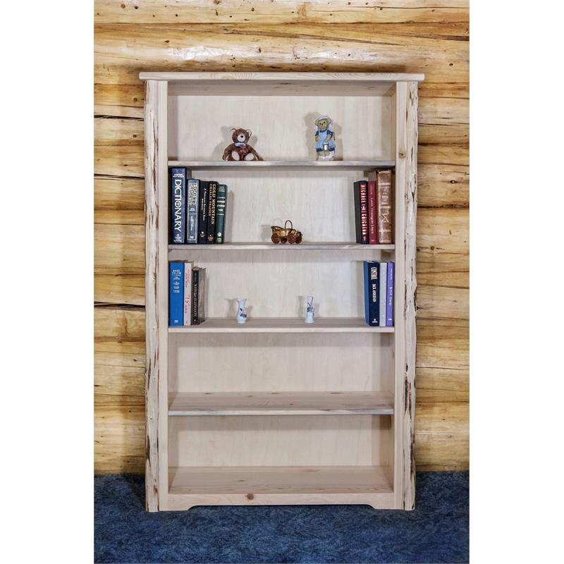 Montana Woodworks Handcrafted Transitional Wood Bookcase in Natural