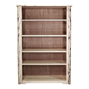 montana woodworks handcrafted transitional wood bookcase in natural