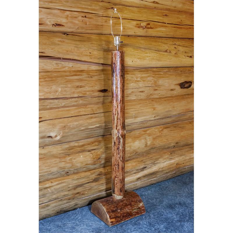 Montana Woodworks Glacier Country Transitional Wood Floor Lamp in Brown