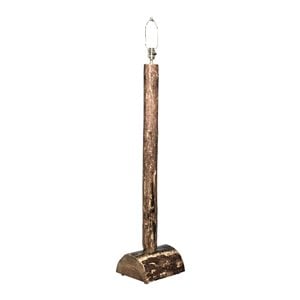 montana woodworks glacier country transitional wood floor lamp in brown