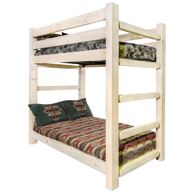 Montana Woodworks Homestead Transitional Wood Twin over Twin Bunk Bed in Natural