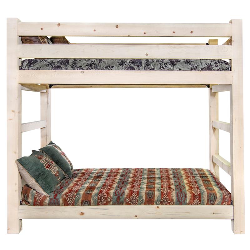 Montana Woodworks Homestead Transitional Wood Twin over Twin Bunk Bed in Natural