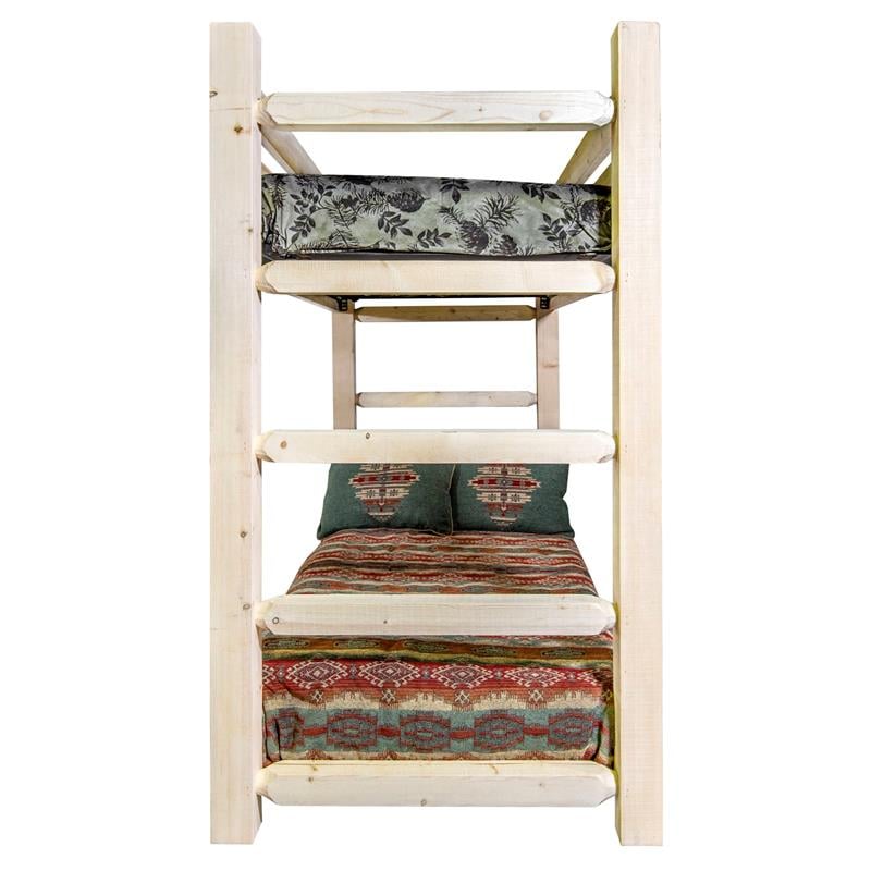 Montana Woodworks Homestead Transitional Wood Twin over Twin Bunk Bed in Natural
