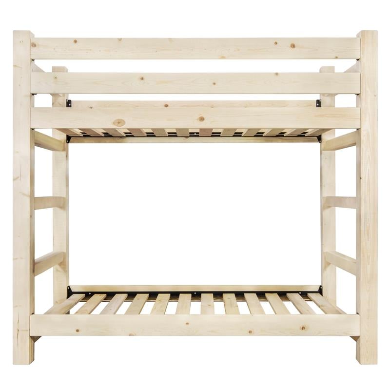 Montana Woodworks Homestead Transitional Wood Twin over Twin Bunk Bed in Natural