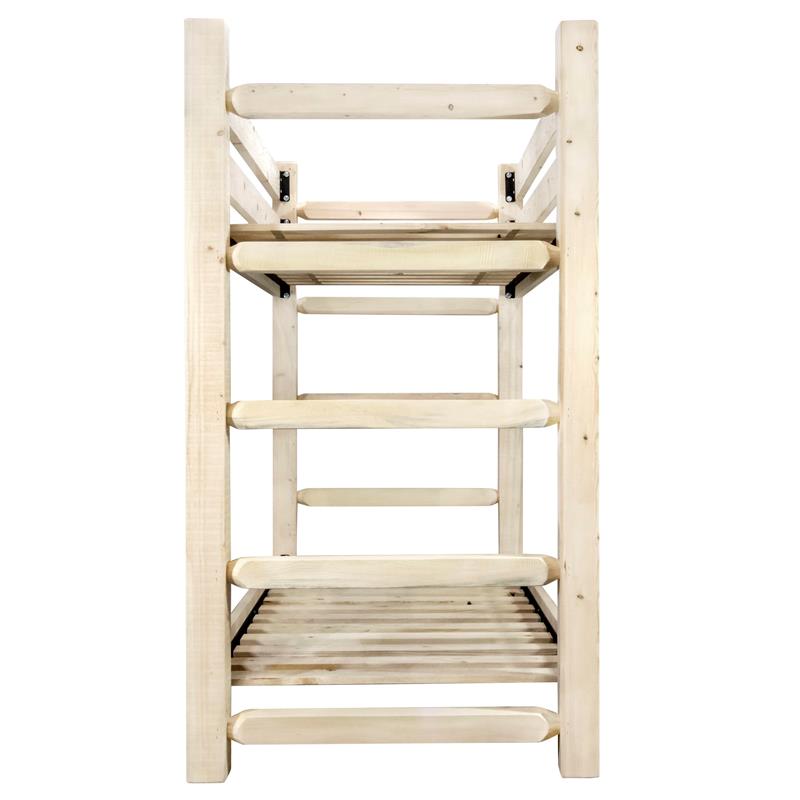 Montana Woodworks Homestead Transitional Wood Twin over Twin Bunk Bed in Natural
