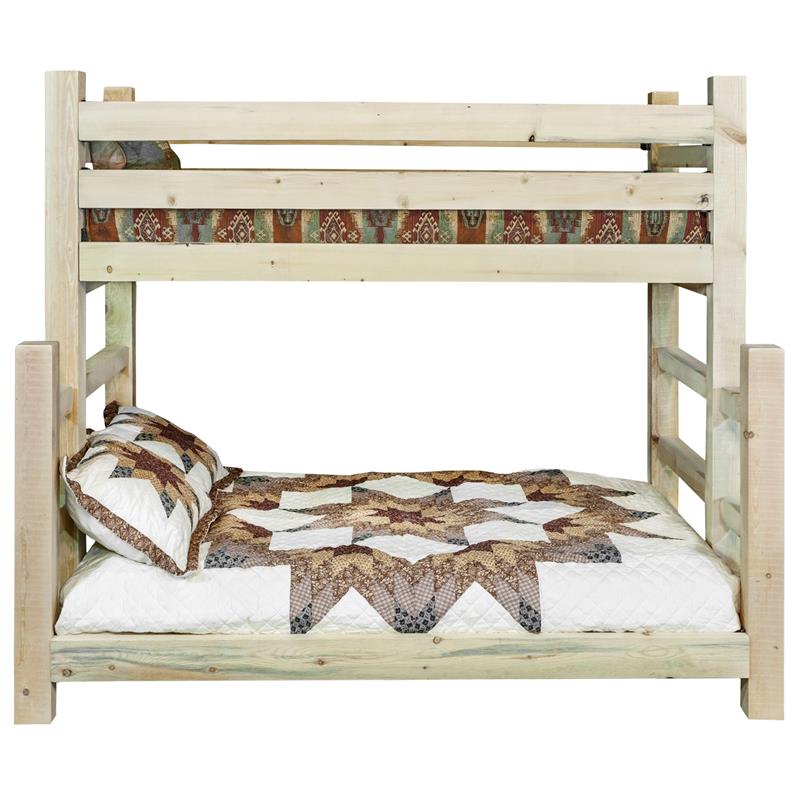 Montana Woodworks Homestead Solid Wood Twin over Full Bunk Bed in Natural