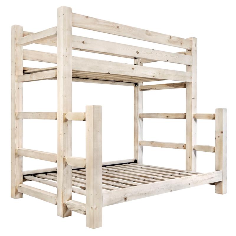 Montana Woodworks Homestead Solid Wood Twin over Full Bunk Bed in Natural