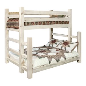 montana woodworks homestead solid wood twin over full bunk bed in natural