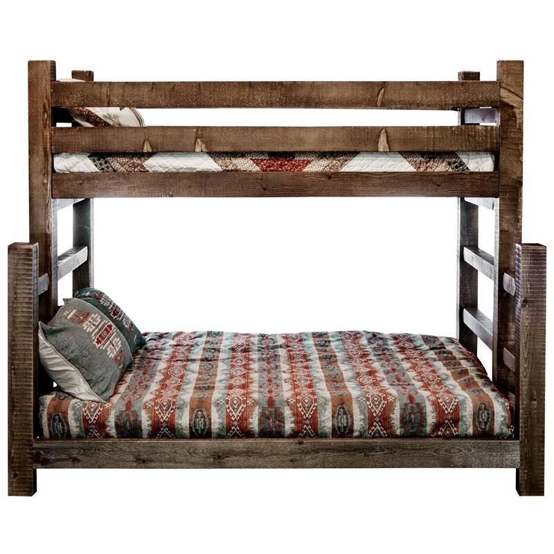 Montana Woodworks Homestead Wood Twin over Full Bunk Bed in Brown