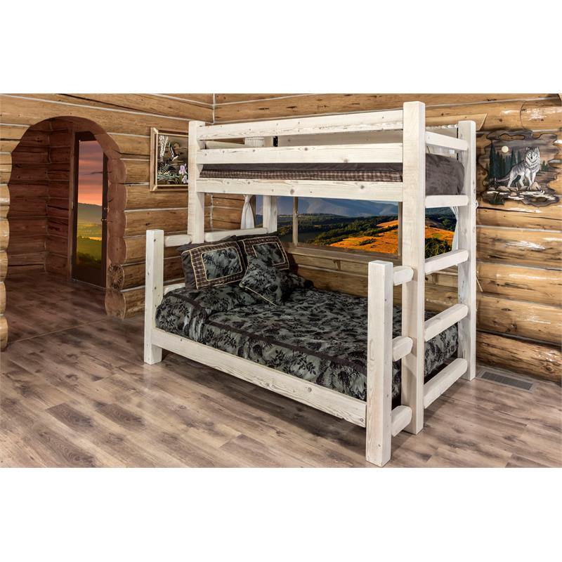 Montana Woodworks Homestead Wood Twin over Full Bunk Bed in Natural