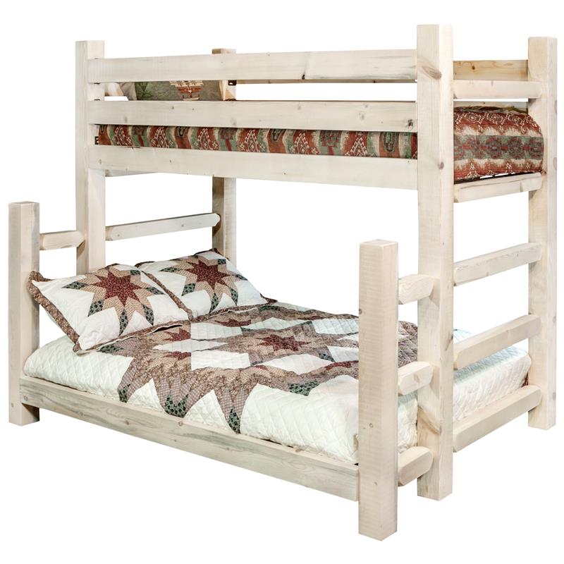 Montana Woodworks Homestead Wood Twin over Full Bunk Bed in Natural