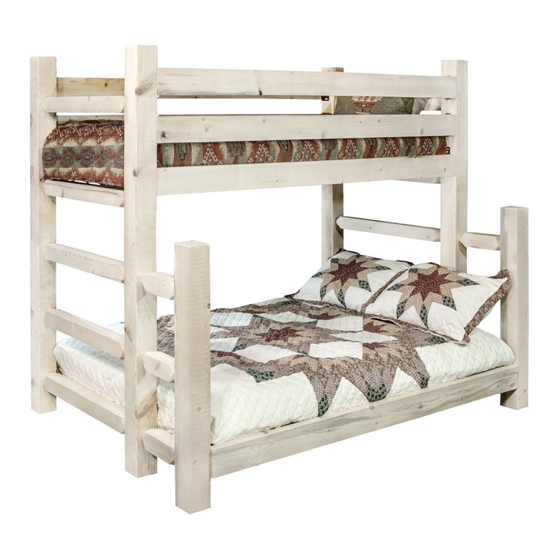 Montana Woodworks Homestead Wood Twin over Full Bunk Bed in Natural