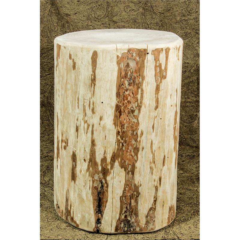 Montana Woodworks Homestead Transitional Wood Cowboy Stump in Natural