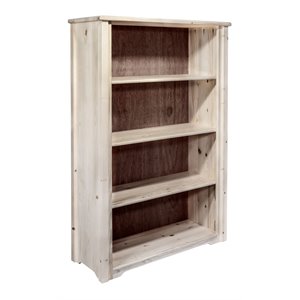 montana woodworks homestead transitional solid wood bookcase in natural