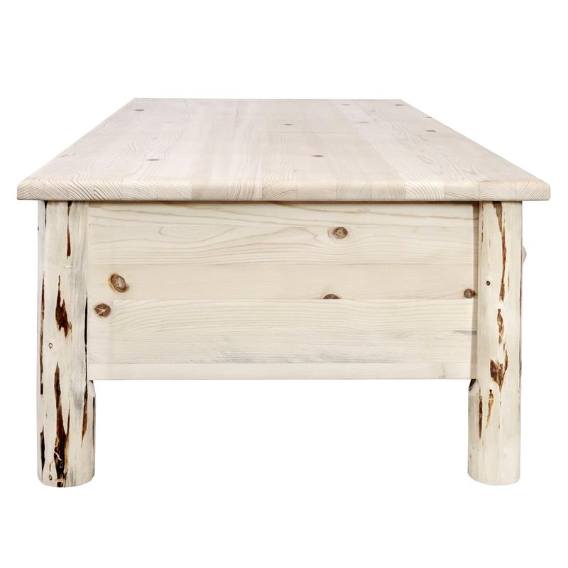 Montana Woodworks Large 6 Drawers Wood Coffee Table in Natural