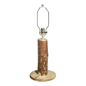 montana woodworks glacier country transitional wood table lamp in brown