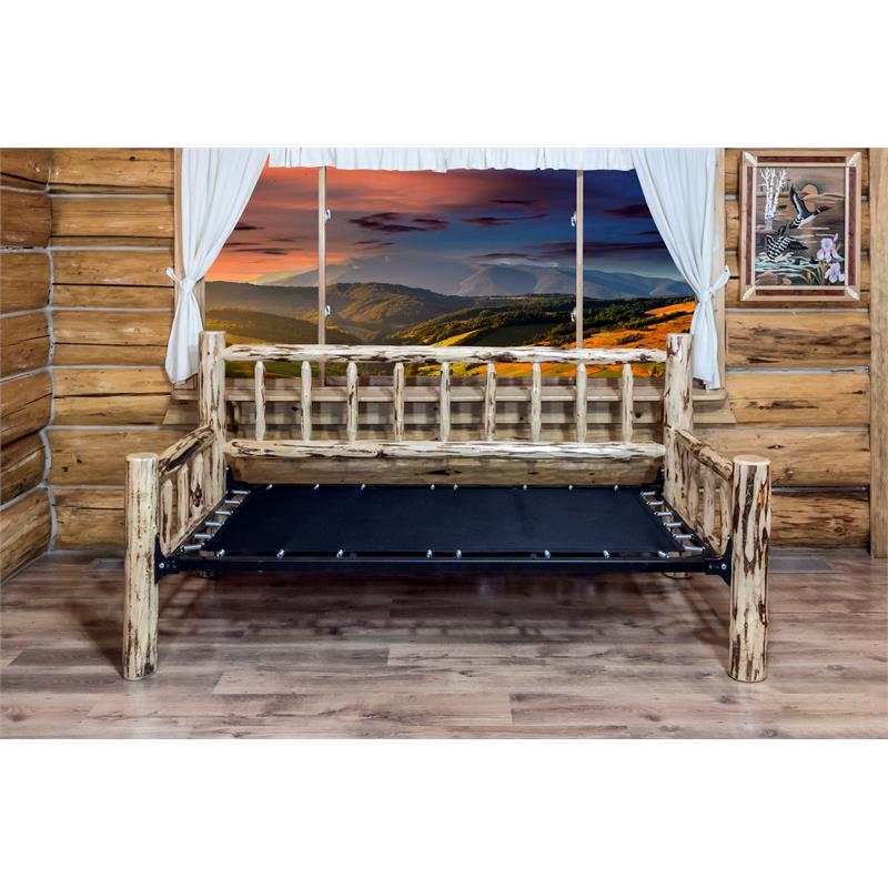 Montana Woodworks Hand-Crafted Transitional Wood Day Bed in Natural