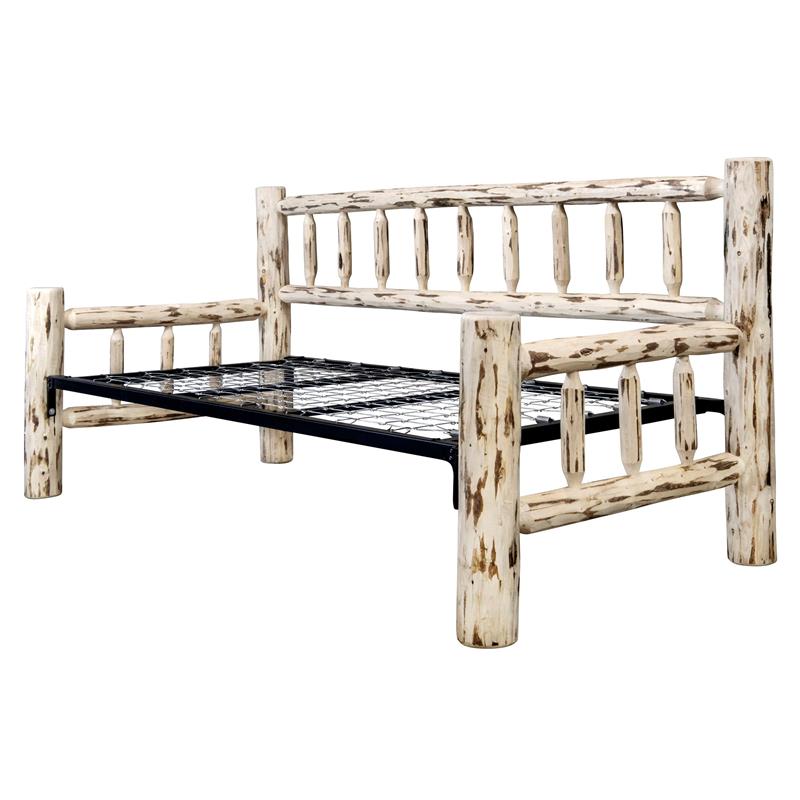 Montana Woodworks Hand-Crafted Transitional Wood Day Bed in Natural