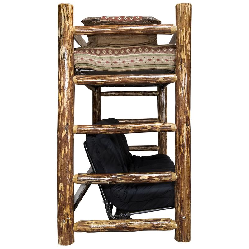 Montana Woodworks Glacier Country Wood Twin over Full Futon Frame in Brown