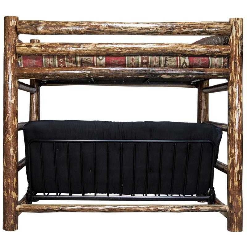 Montana Woodworks Glacier Country Wood Twin over Full Futon Frame in Brown