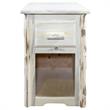 Montana Woodworks Solid Wood End Table with Drawer in Natural Lacquered