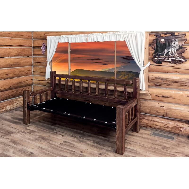 Montana Woodworks Homestead Transitional Wood Day Bed in Brown