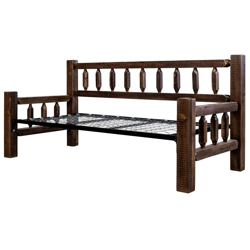 Montana Woodworks Homestead Transitional Wood Day Bed in Brown