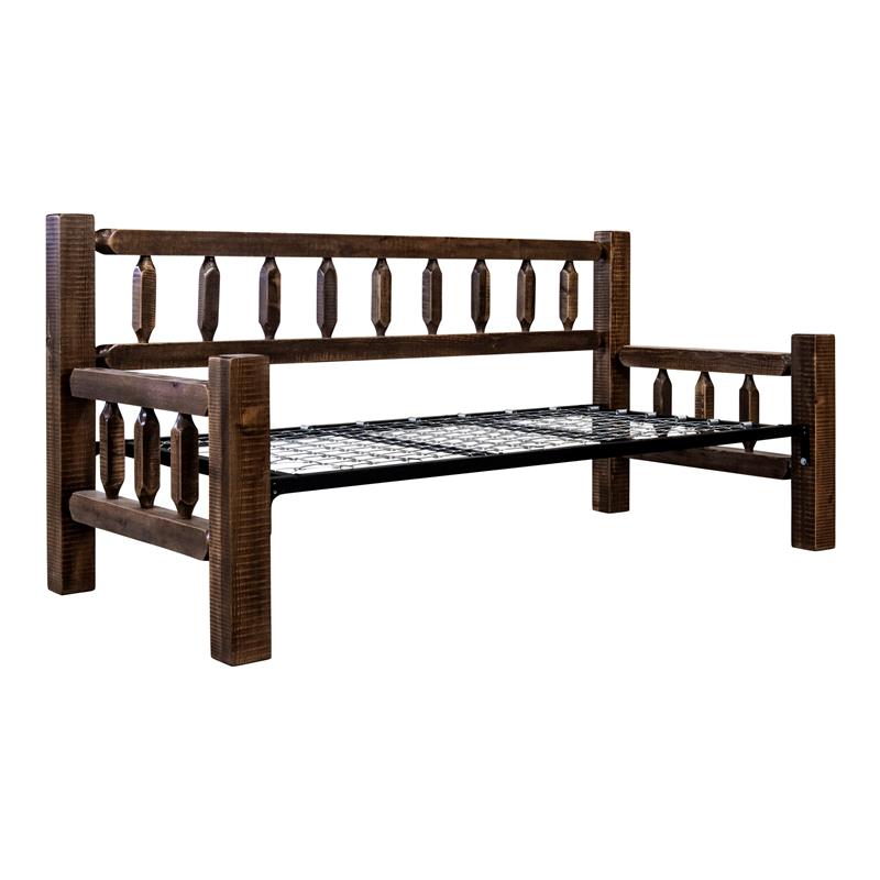 Montana Woodworks Homestead Transitional Wood Day Bed in Brown