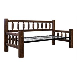 montana woodworks homestead transitional wood day bed in brown