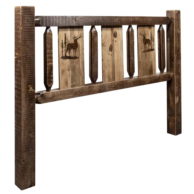 Montana Woodworks Homestead Solid Wood California King Headboard in Brown