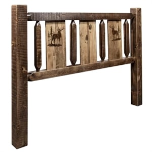 Montana Woodworks Homestead Solid Wood California King Headboard in Brown