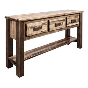 Montana Woodworks Homestead Transitional Wood Console Table in Brown