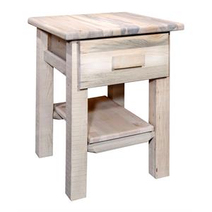 montana woodworks homestead solid wood nightstand with drawer in natural